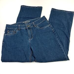 Christopher & Banks | Modern Fit Dark Wash Denim Jeans Cotton Blend 8 SHORT